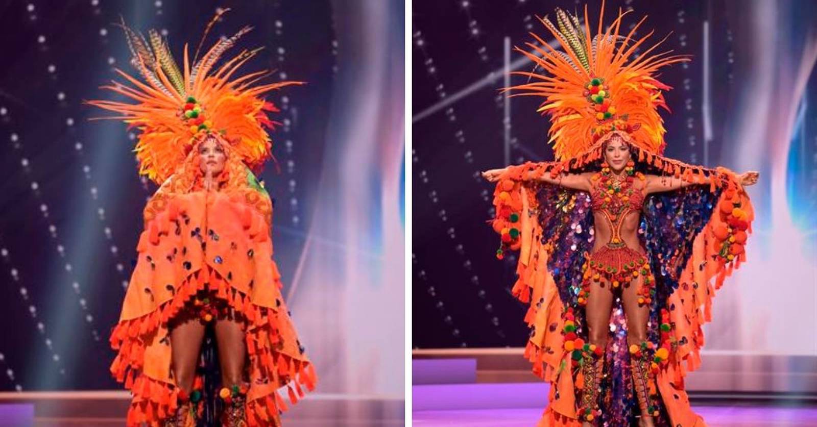Miss Colombia impactó con deslumbrante traje típico en Miss Universo