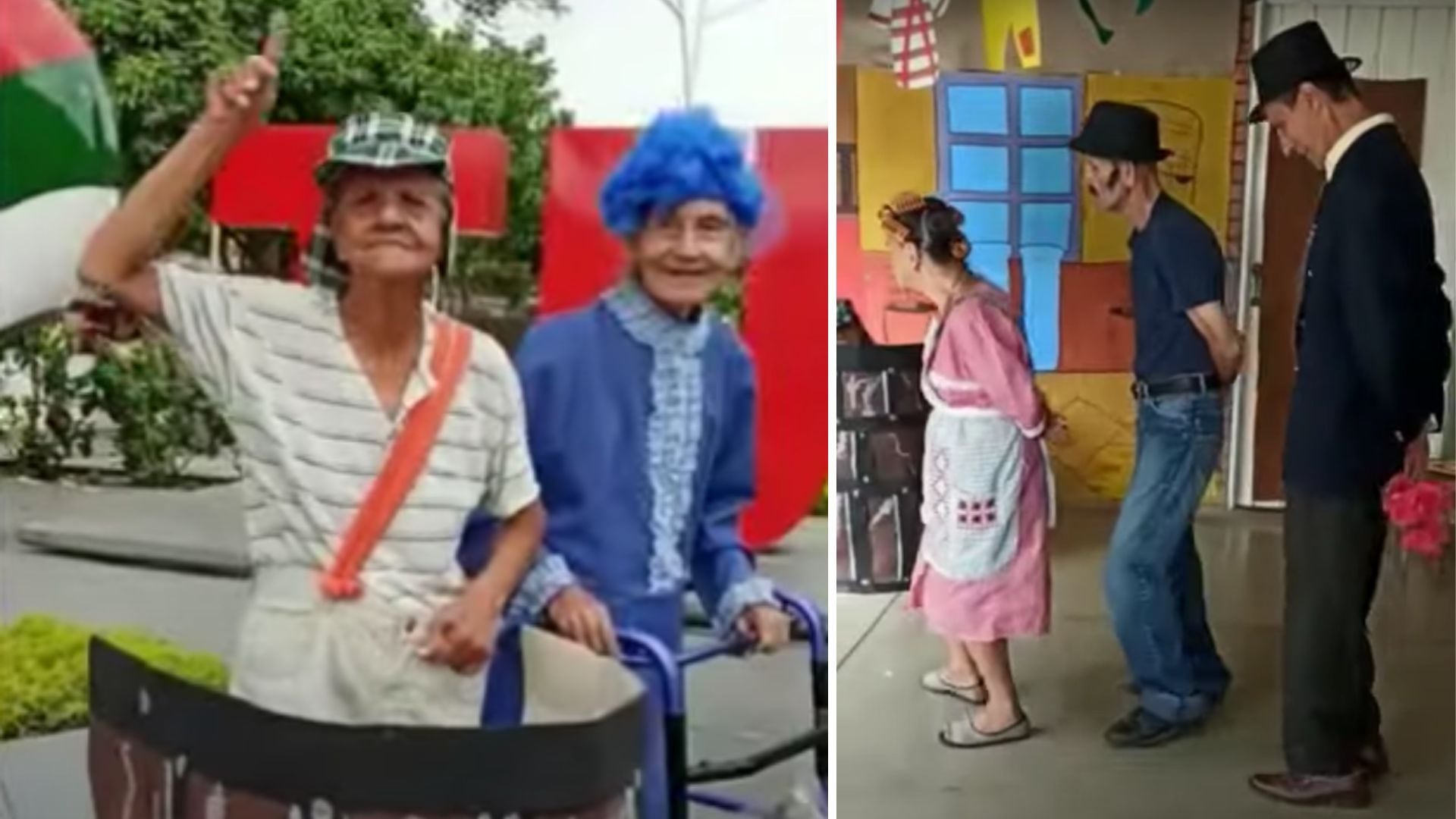 La celebración de Halloween es para todos y estos abuelitos difrazados como  personajes del Chavo lo demuestran