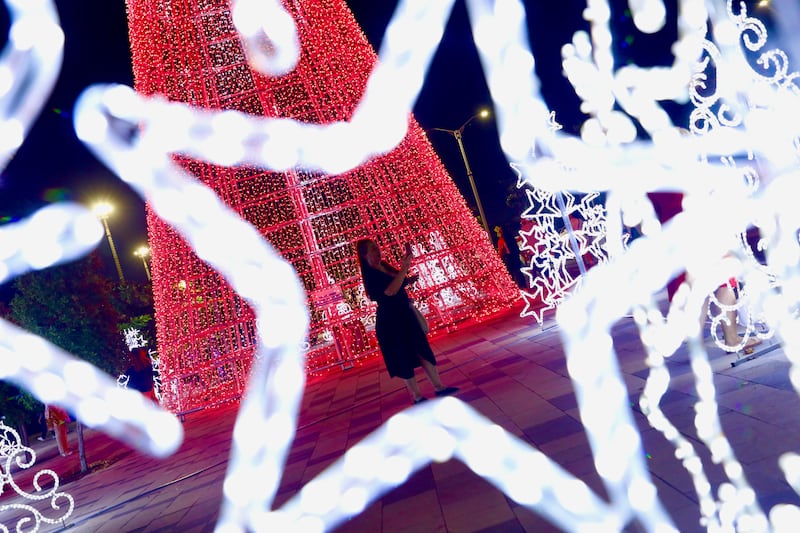 Alumbrado navideño en Barranquilla.