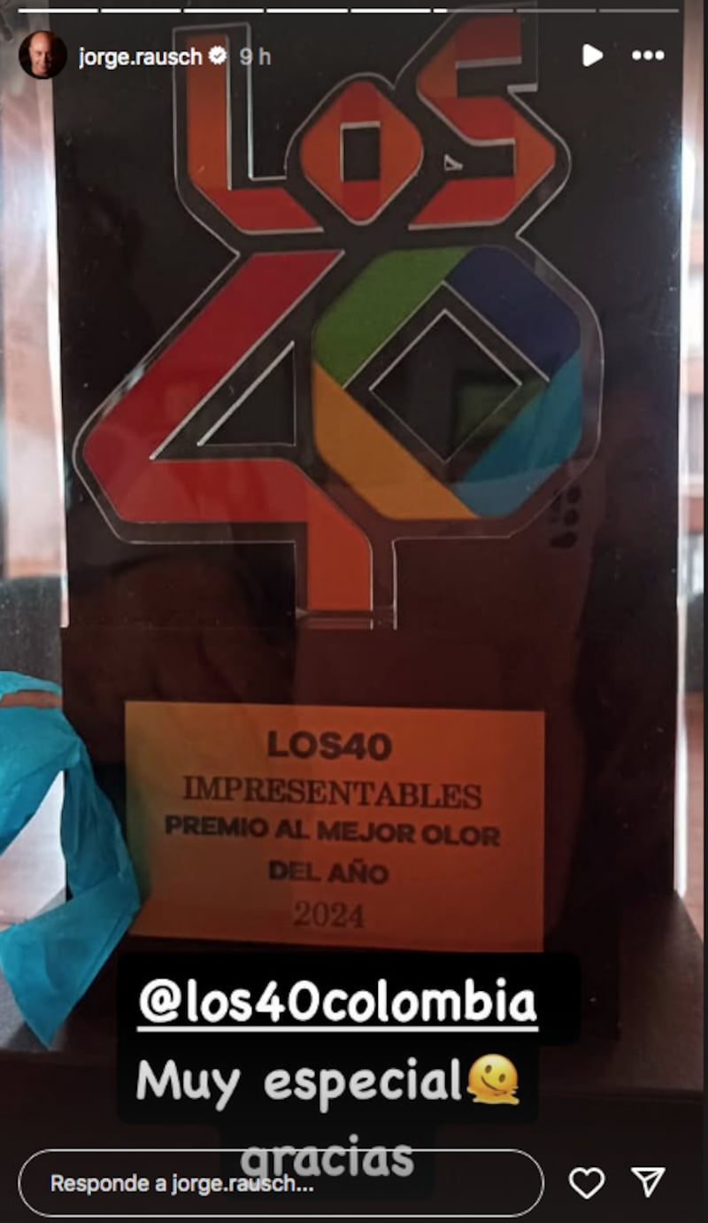 Jorge Rausch premio al mejor olor