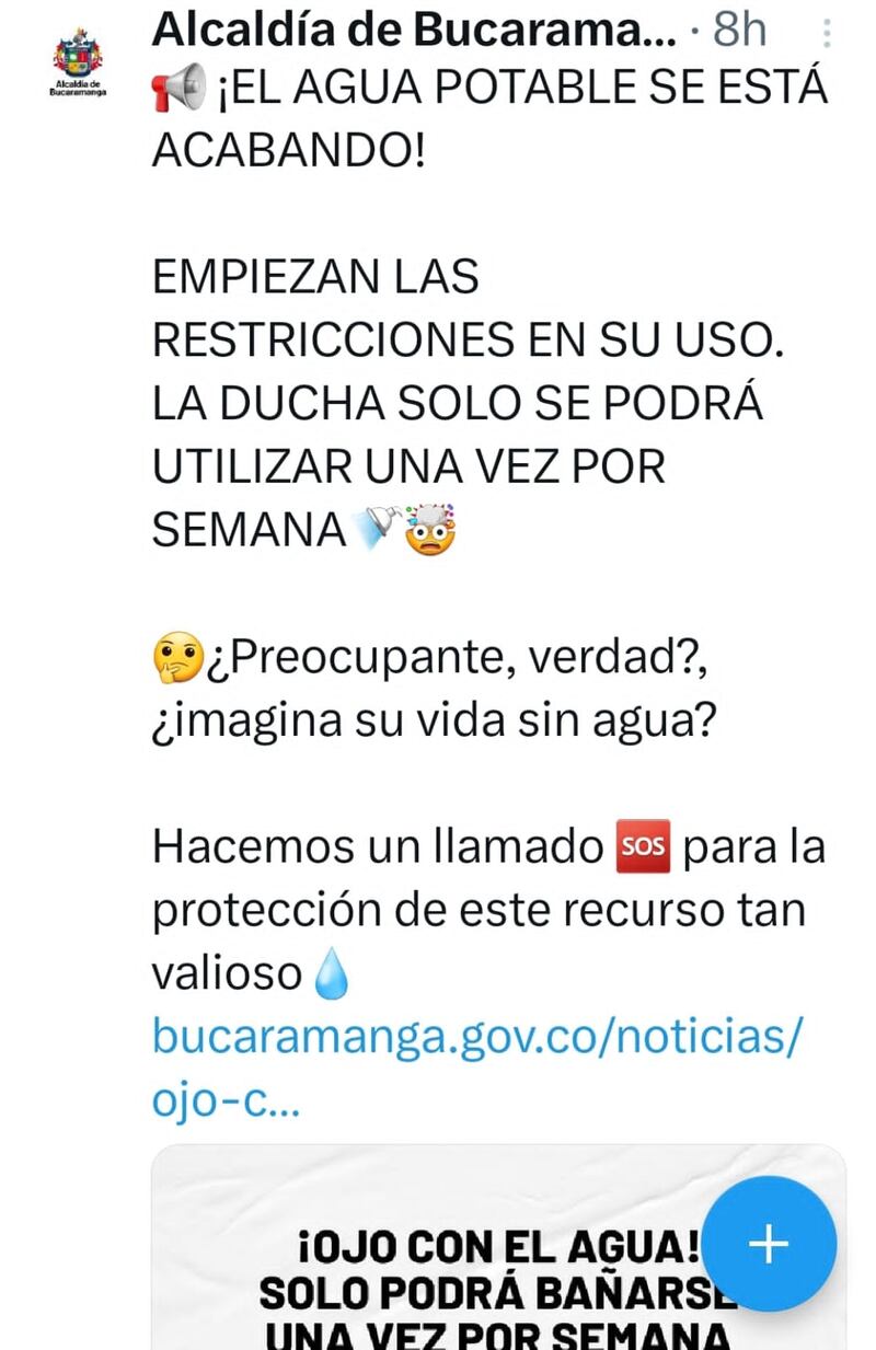 Denuncian a la Alcaldía de Bucaramanga (cortesía)