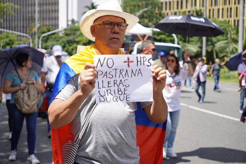 Marcha en favor de Petro en Medellín