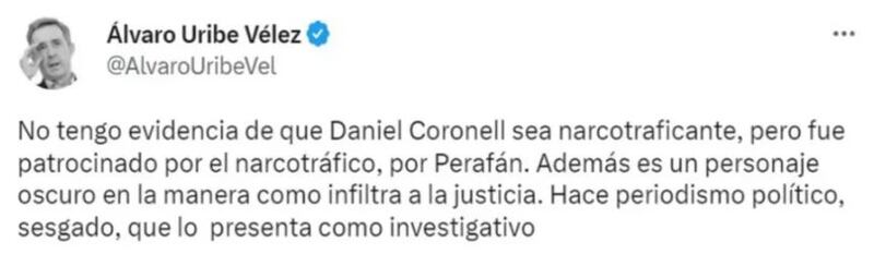 Expresidente Álvaro Uribe será llevado nuevamente a juicio, esta vez por señalamientos de calumnia contra Daniel Coronell