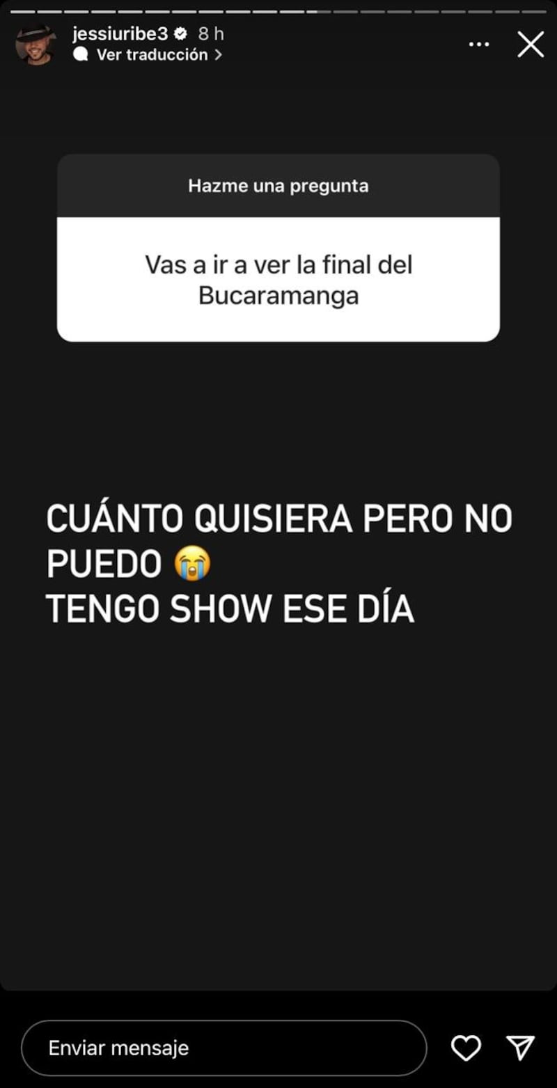 Jessi Uribe confesó por qué no estará viendo la gran final de Bucaramanga y Santa fe