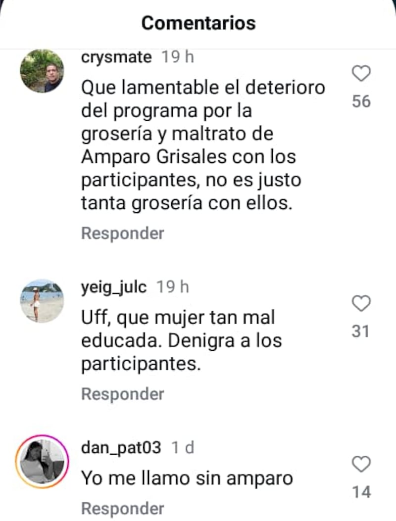 Comentarios seguidores 'Yo me llamo'