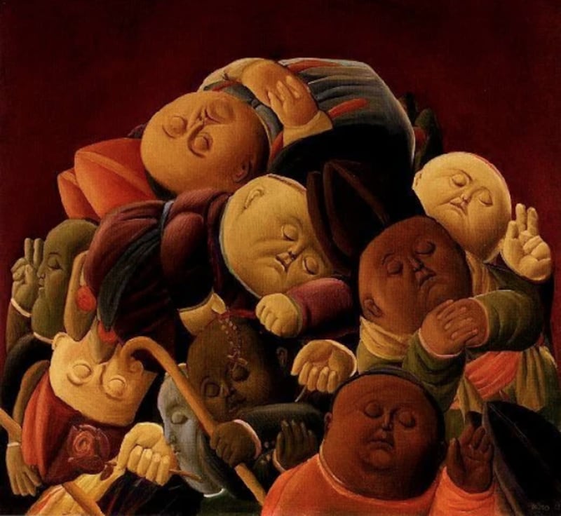 Obispos muertos obra de Fernando Botero