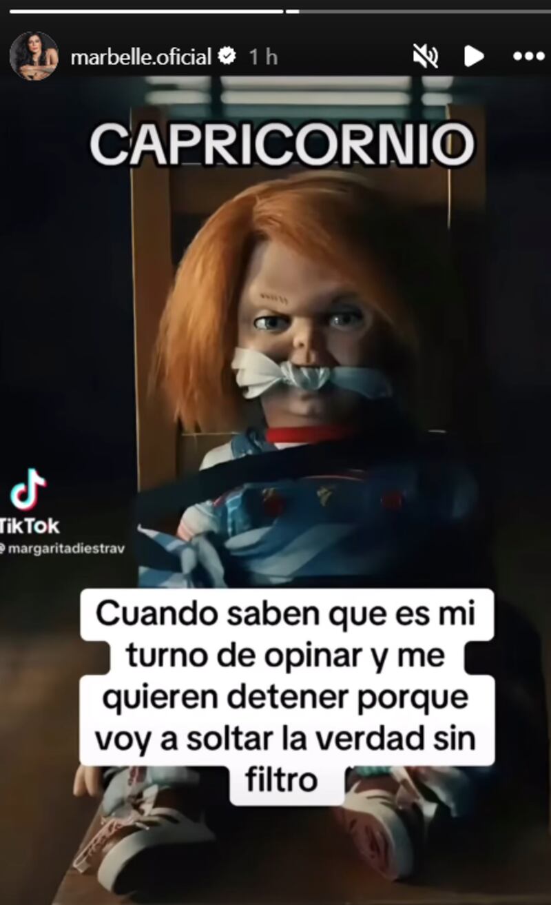 Marbelle se comparó con ‘Chucky’ para enviarle ‘sablazo’ a seguidores del presidente de Petro