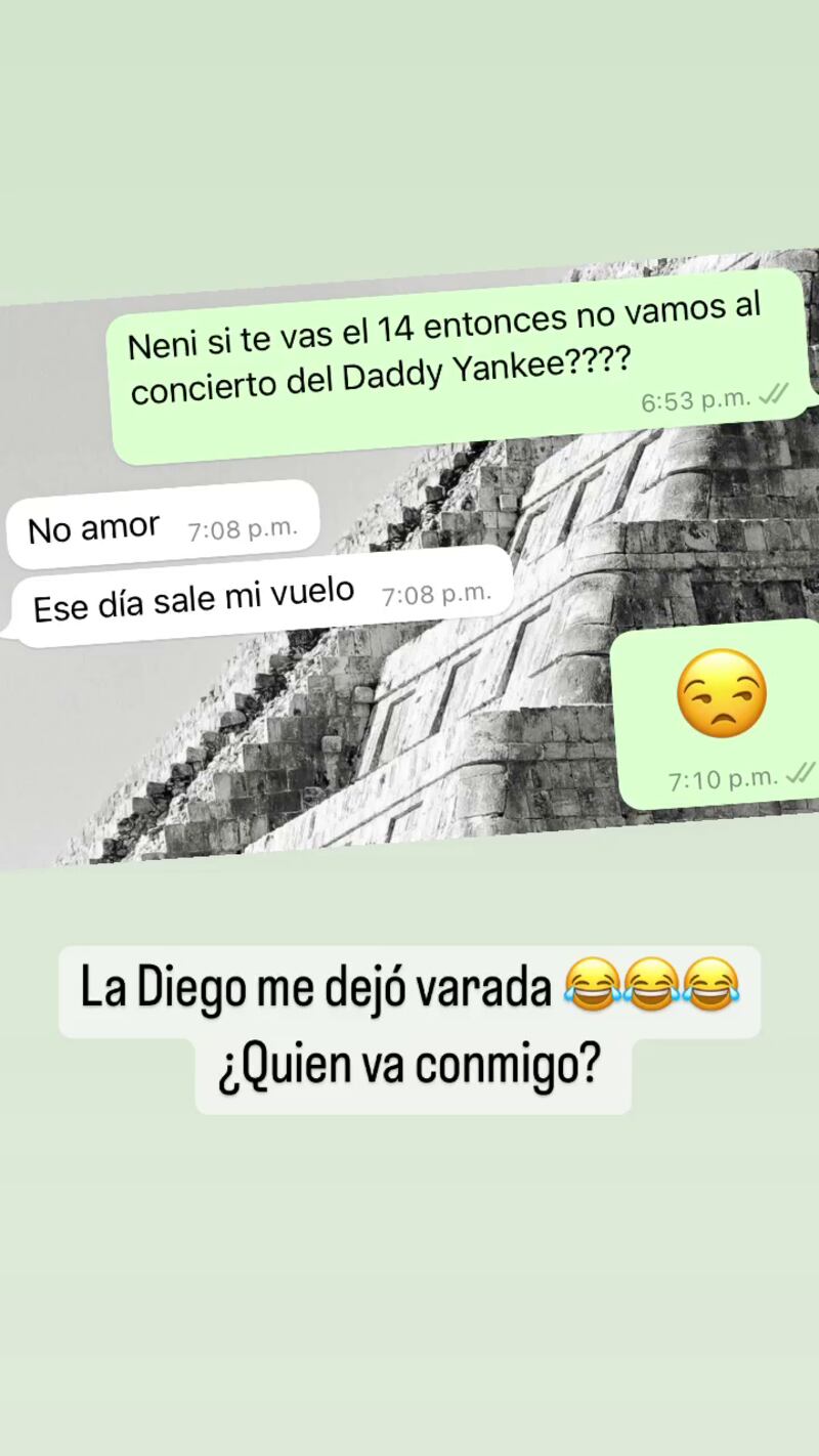 Aida Victoria Merlano le preguntó a sus seguidores quién la quiere acompañar al concierto de Daddy Yankee
