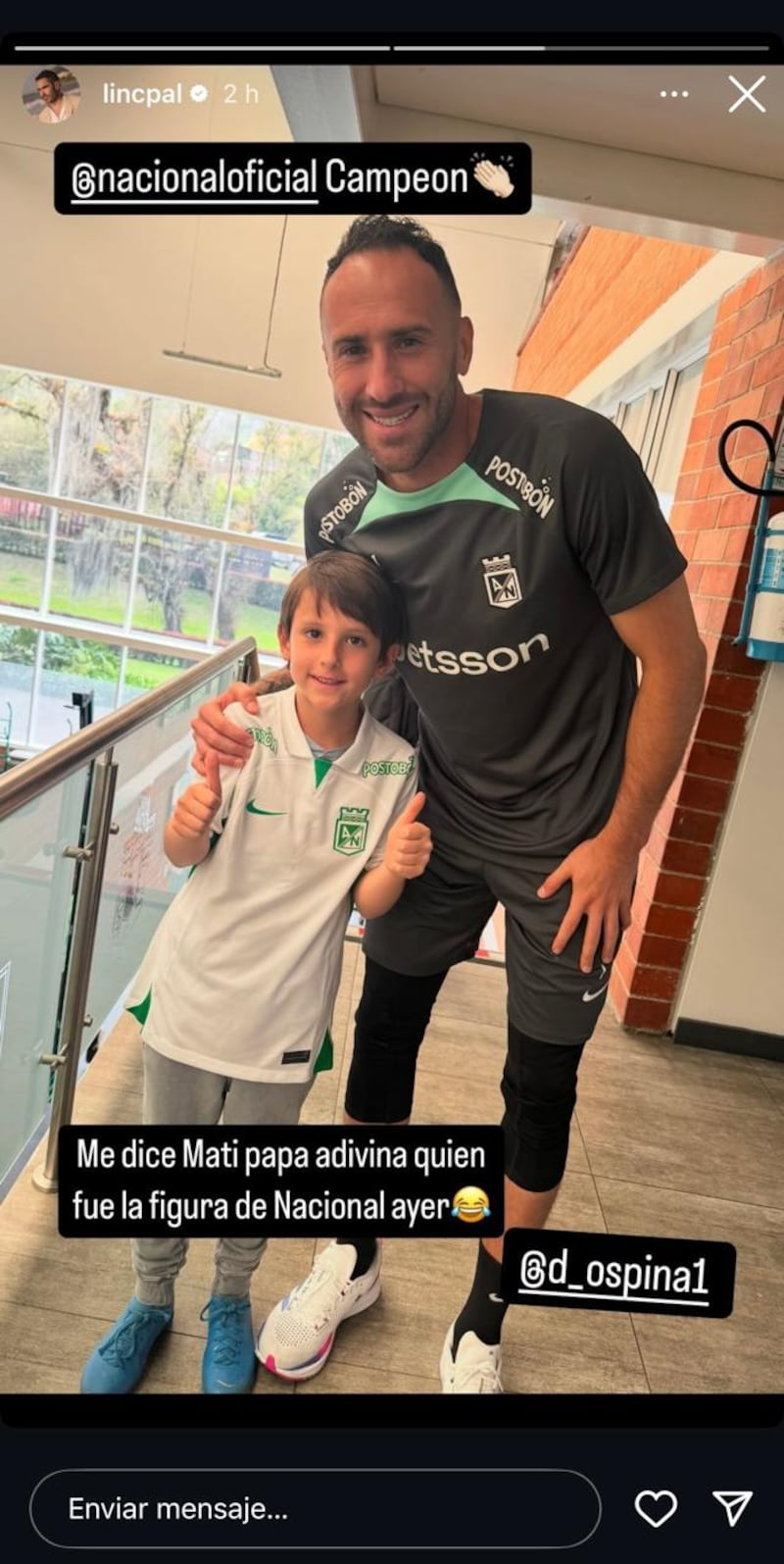 Lincoln Palomeque mostró el amor que siente por Atlético Nacional