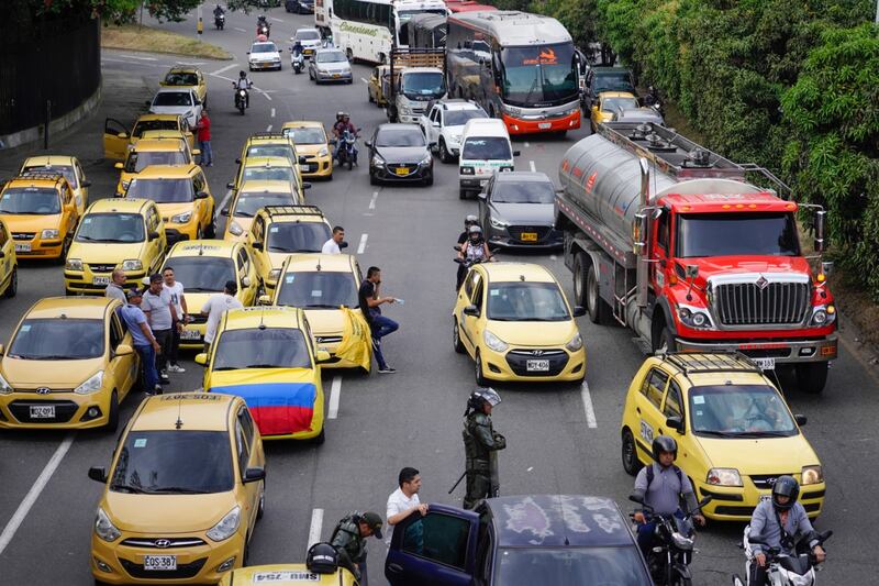 Paro de taxistas en Medellín 9 de agosto