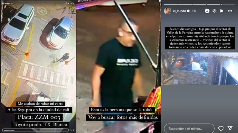 El Mindo asegura que el robo de su camioneta se dio bajo una nueva modalidad y pide a vecinos de Valles de la Ferreira hacerle llegar los videos de cámaras de seguridad.