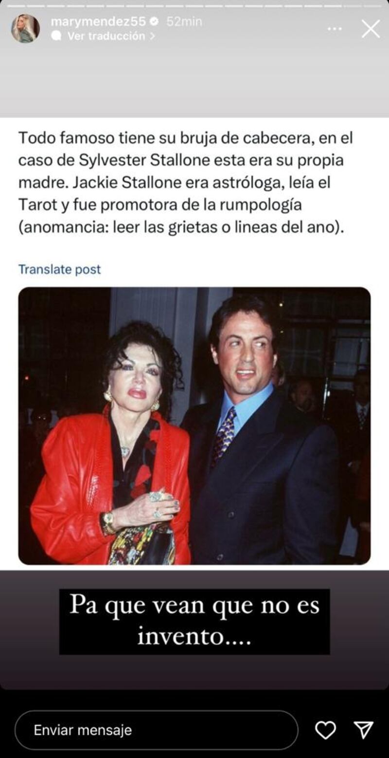 Mary Méndez se refirió a la bruja con la que varios famosos contarían