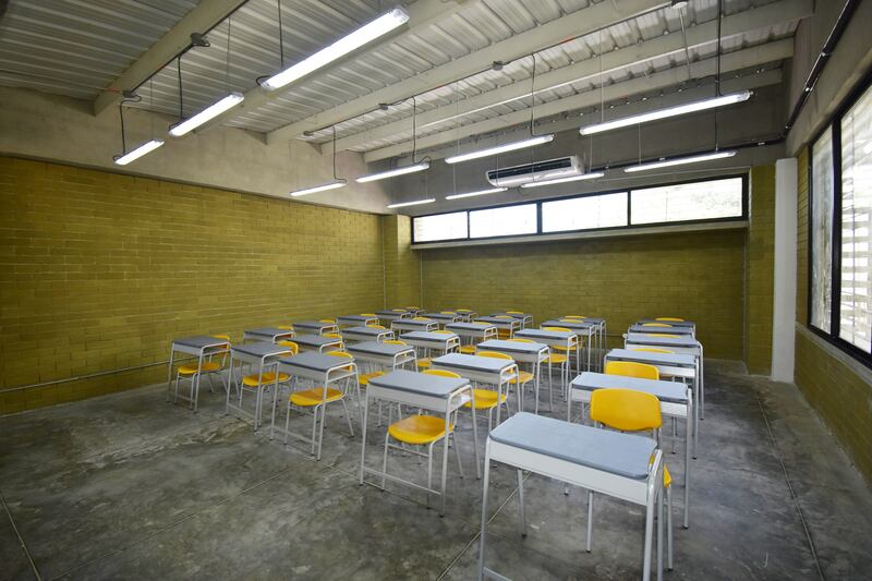 Instalaciones del Colegio Nuevo Bosque Pies Descalzos en Barranquilla.