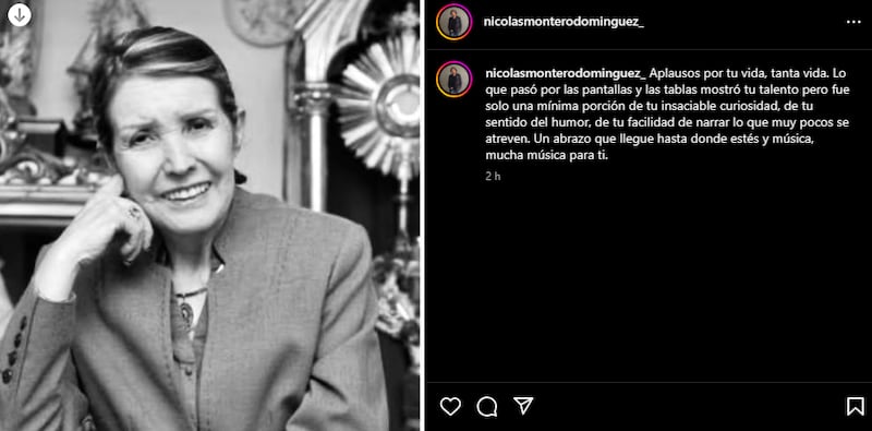 Diversas personalidades del espectáculo colombiano se han pronunciado ante la muerte de Margalida Castro