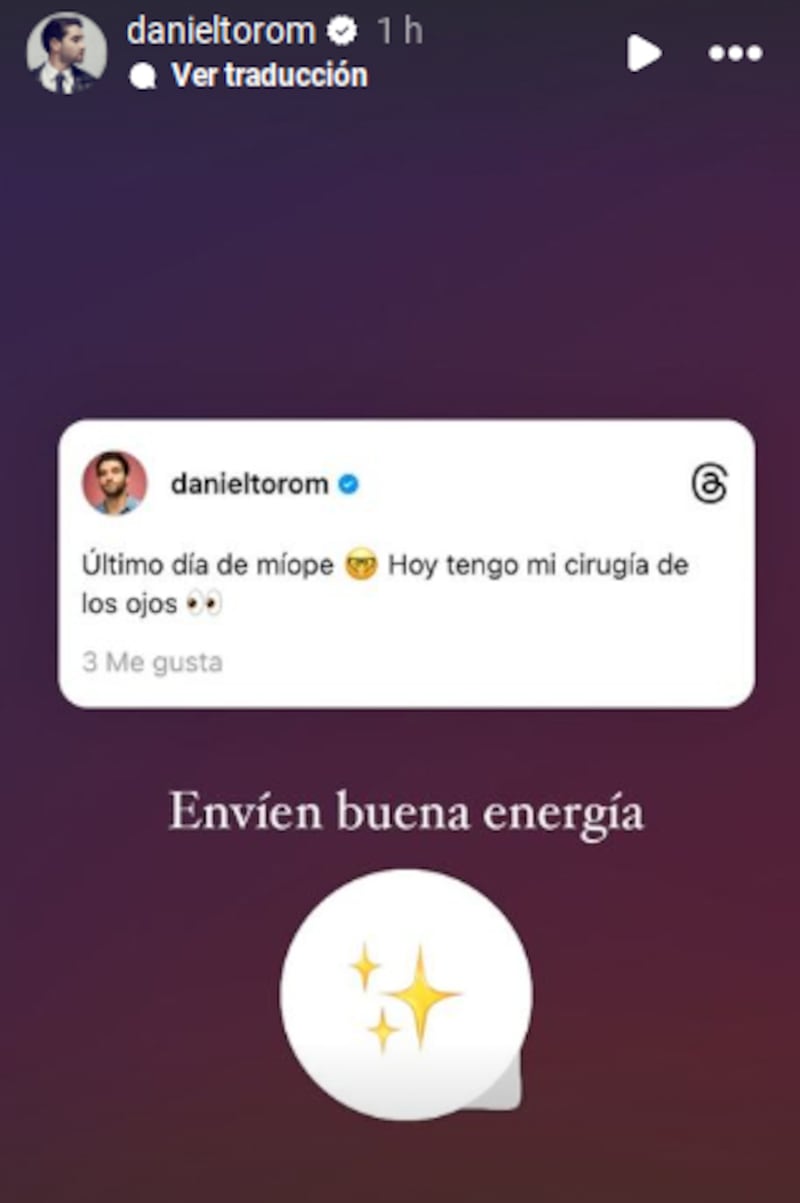 Daniel Toro desde sus redes sociales