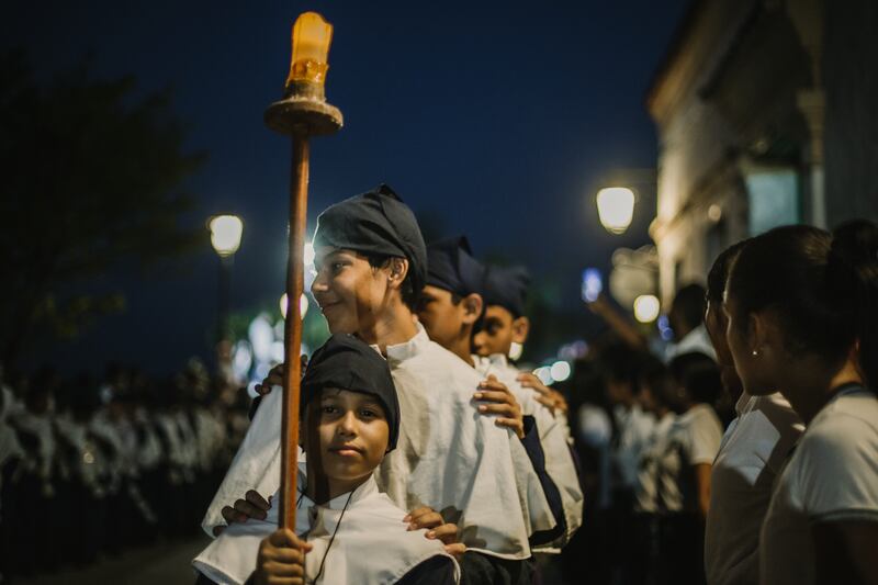 Semana Santica en Mompox, Bolívar. Una réplica de la Semana Santa para los niños.