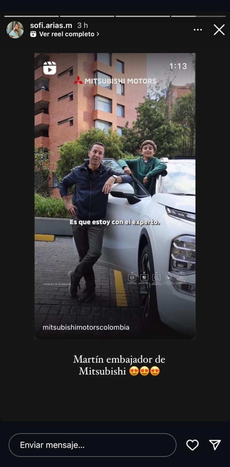 Hijo de Felipe Arias ahora brilla como embajador de famosa marca de carros.