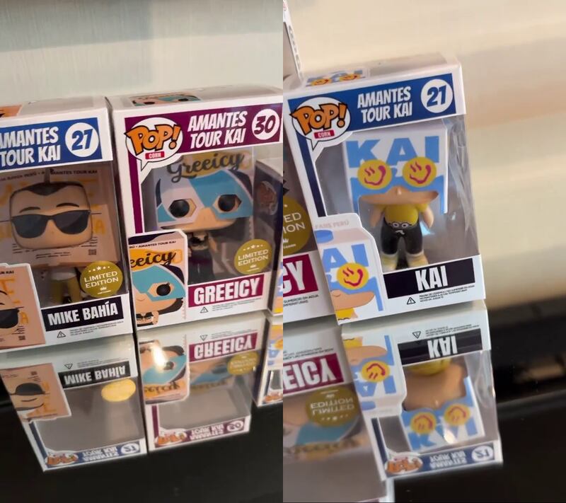 Un fanático convirtió a Greeicy, Mike Bahía y Kai en unos muñecos al estilo 'Funko Pop!'