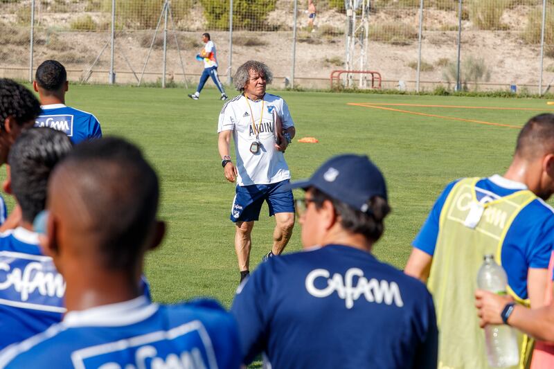 Millonarios FC se ejercitan en las instalaciones de la Ciudad Deportiva en la jornada previa a disputar el Trofeo Ciudad de Zaragoza-Memorial Carlos Lapetra