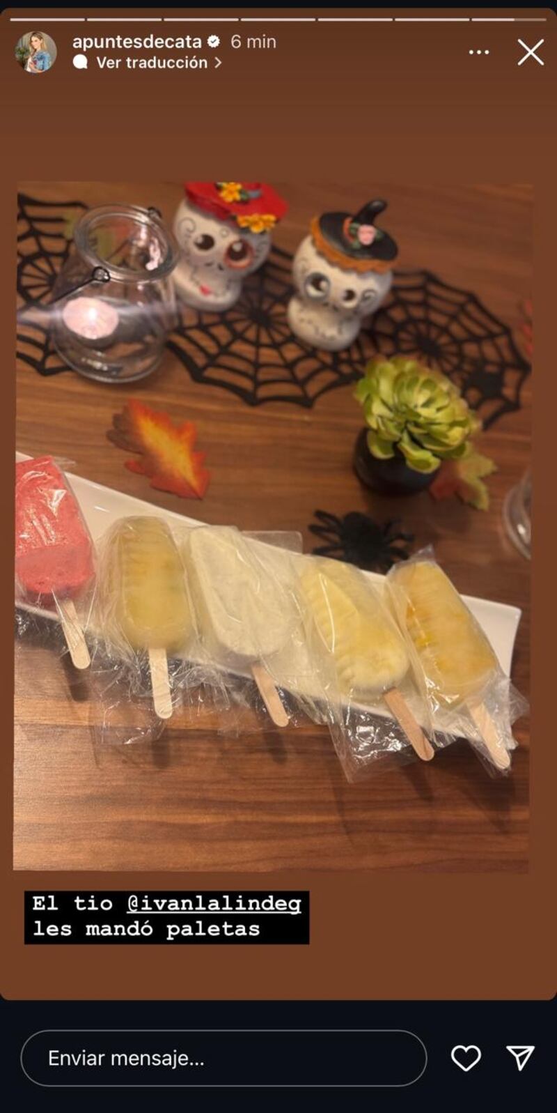 Catalina Gómez celebró con sus hijos Halloween