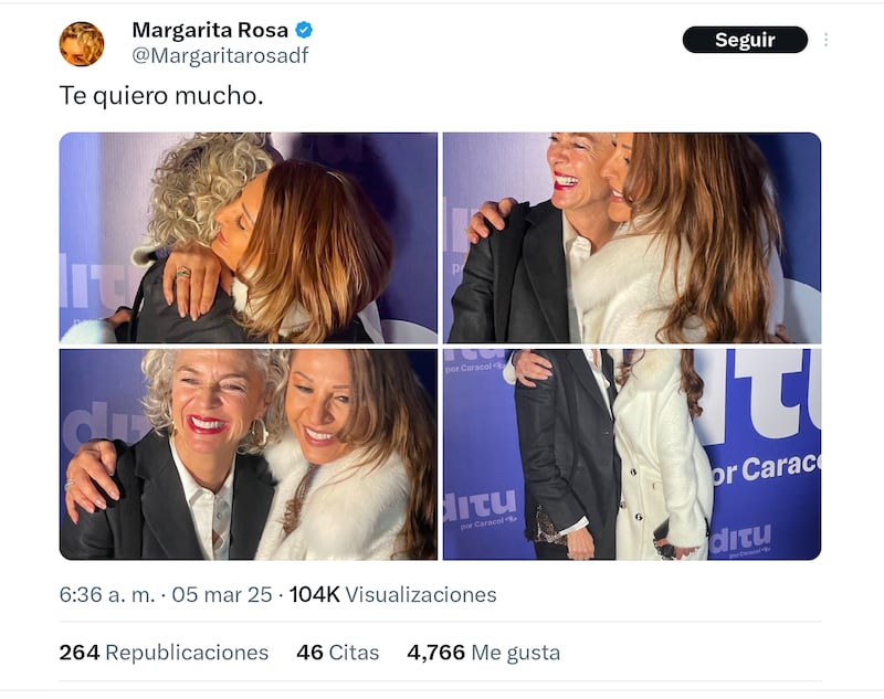 Así fue el reencuentro entre Margarita Rosa de Francisco y Amparo Grisales