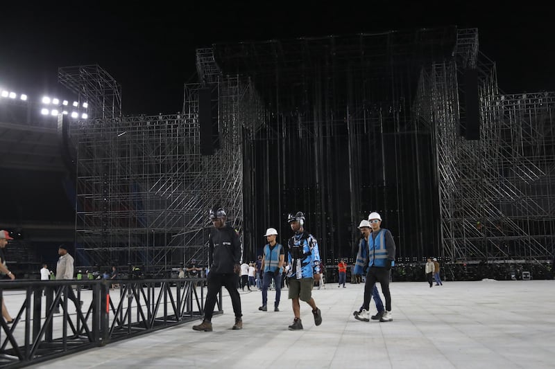 En fotos: monumental montaje del concierto de Shakira en el estadio Metropolitano en Barranquilla.