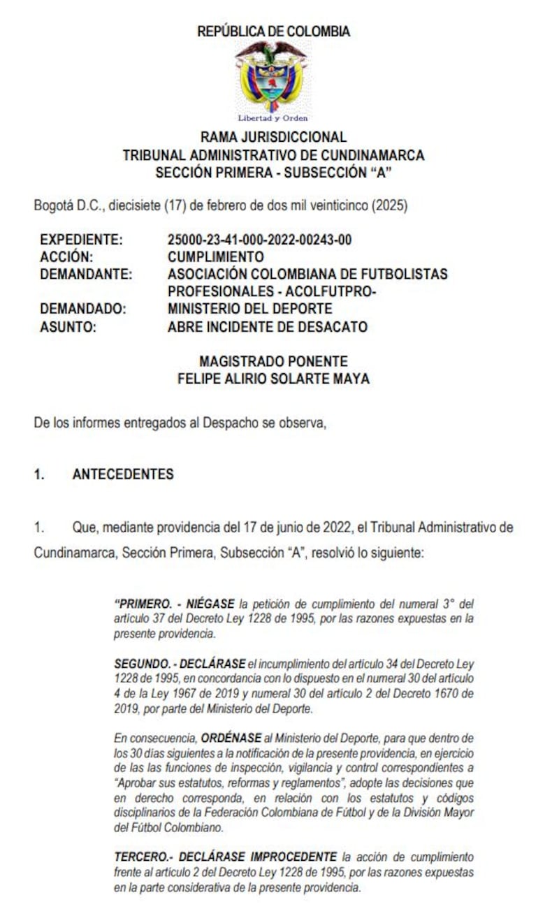 Dan bienvenida a Ministra del Deporte con acción de desacato desde Acolfutpro