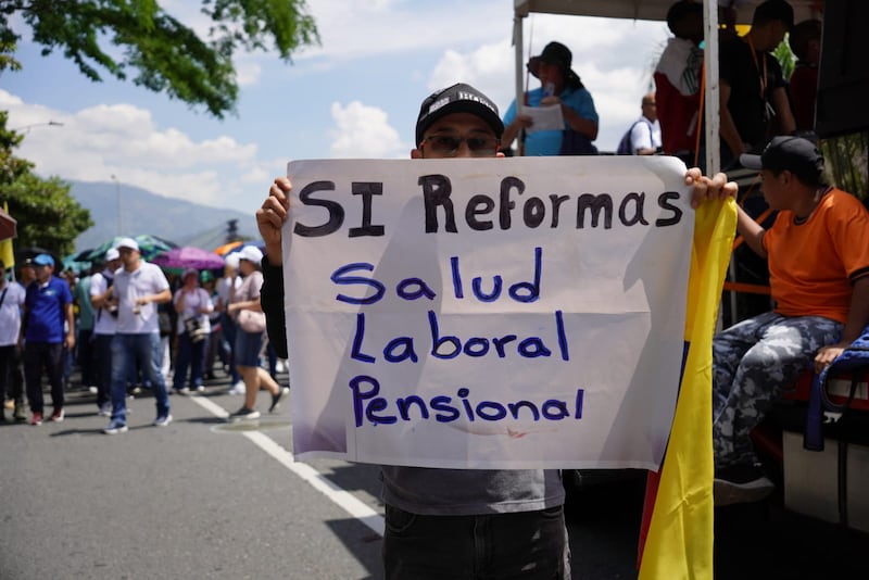 Marcha en favor de Petro en Medellín