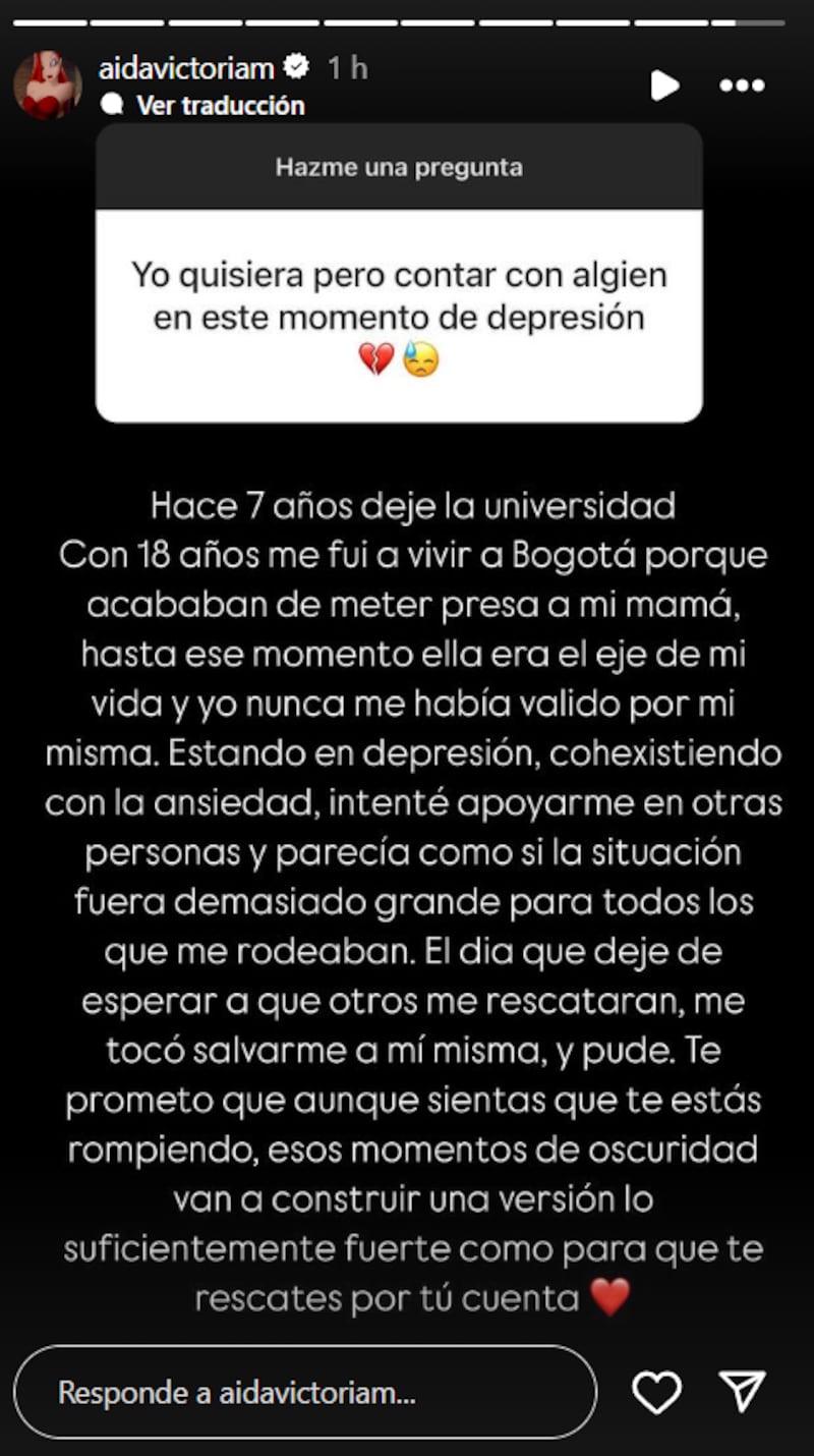 Aida Victoria Merlano se puso la mano en el corazón y ayudó a fan que pasa por cuadro de ansiedad