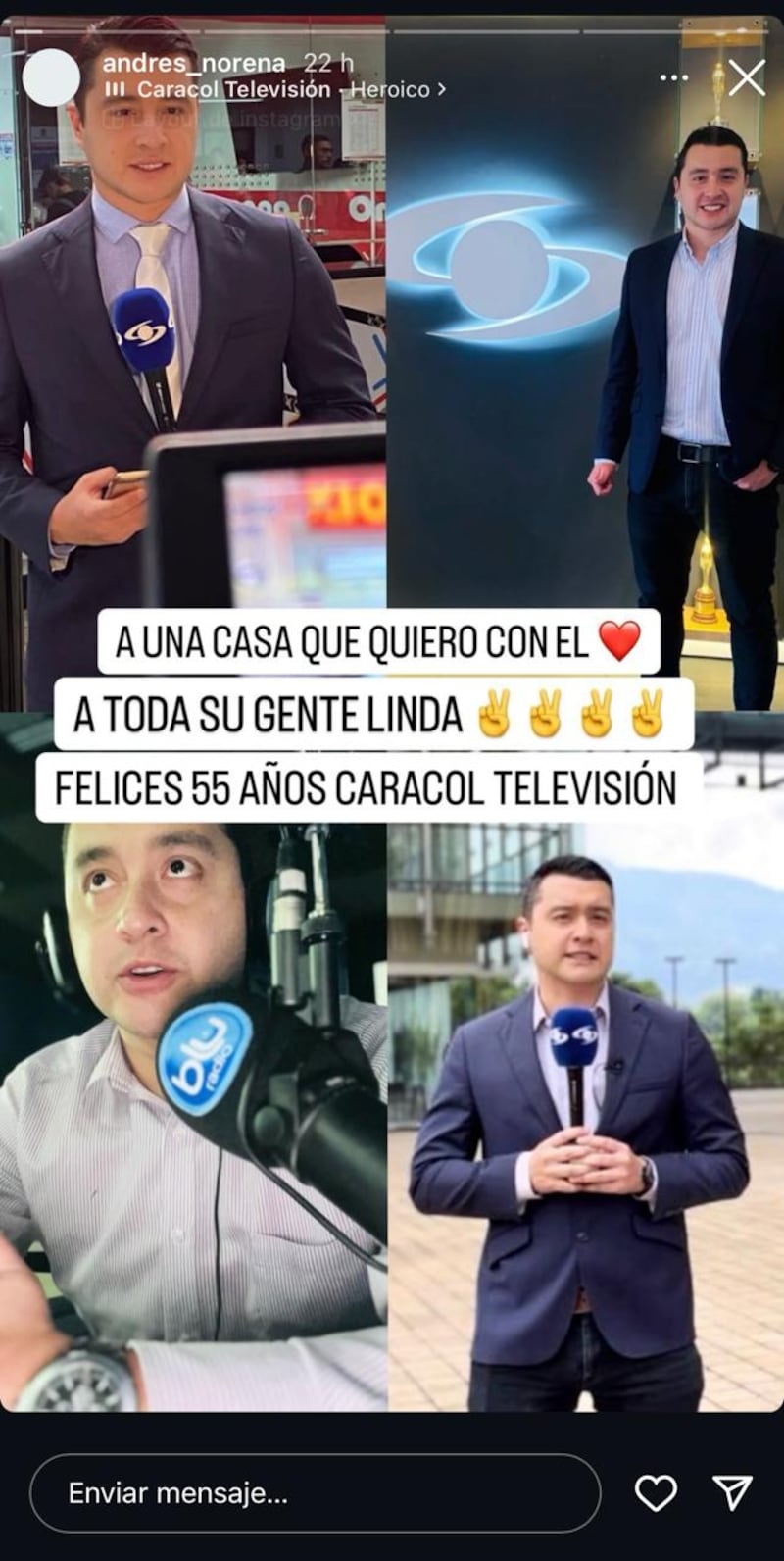 Experiodistas de Noticias Caracol felicitaron al canal