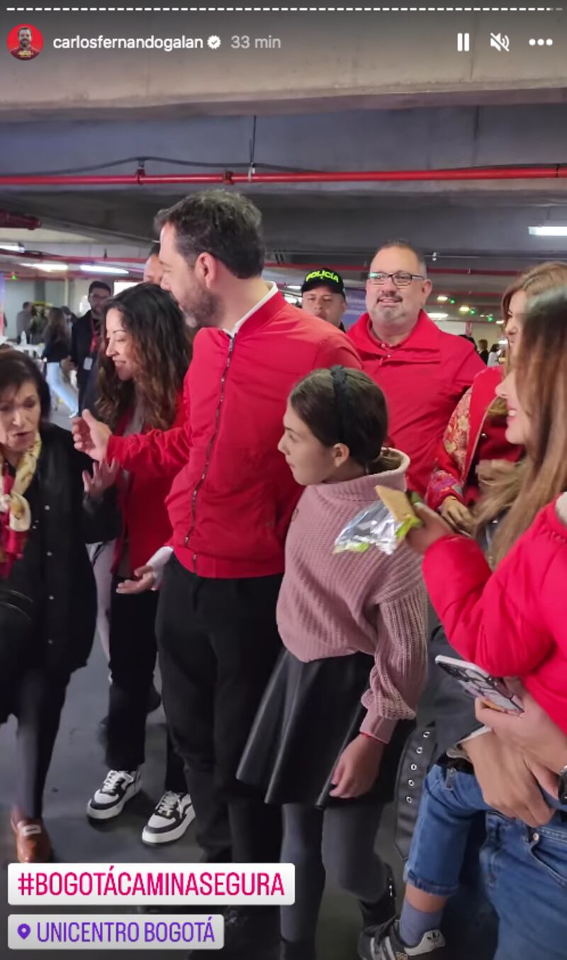 Carlos Fernando Galán votó en Unicentro (Redes sociales)