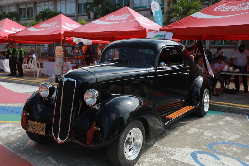 Exposición de autos antiguos de Barranquilla.