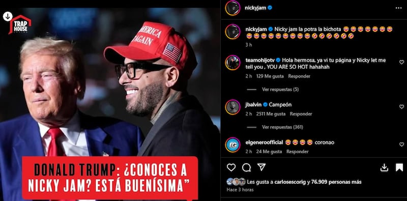 Donald Trump no solo confundió a Nicky Jam, pues además dijo que estaba “buenísima”.