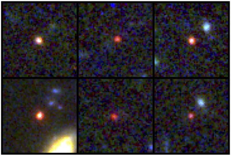 Seis Galaxias. NASA, ESA, CSA, I. Labbe (Swinburne University of Technology). Image processing: G. Brammer (Niels Bohr Institute’s Cosmic Dawn Center at the University of Copenhagen)