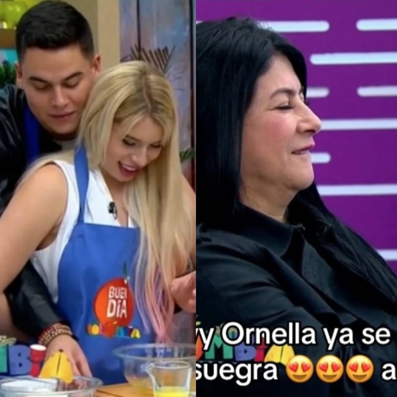 Así reaccionó la mamá de Miguel Bueno cuando lo vio con Ornella en ‘Buen día Colombia '