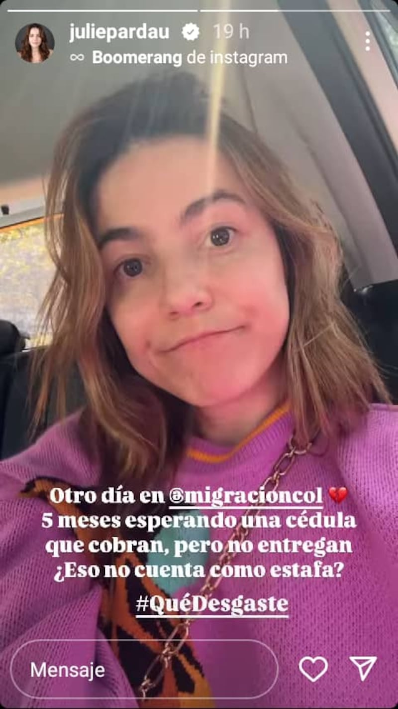 Juliette Pardau desde sus redes sociales