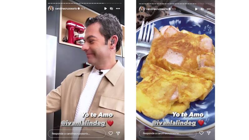 Carolina Compartió los dotes culinarios de Iván Lalinde