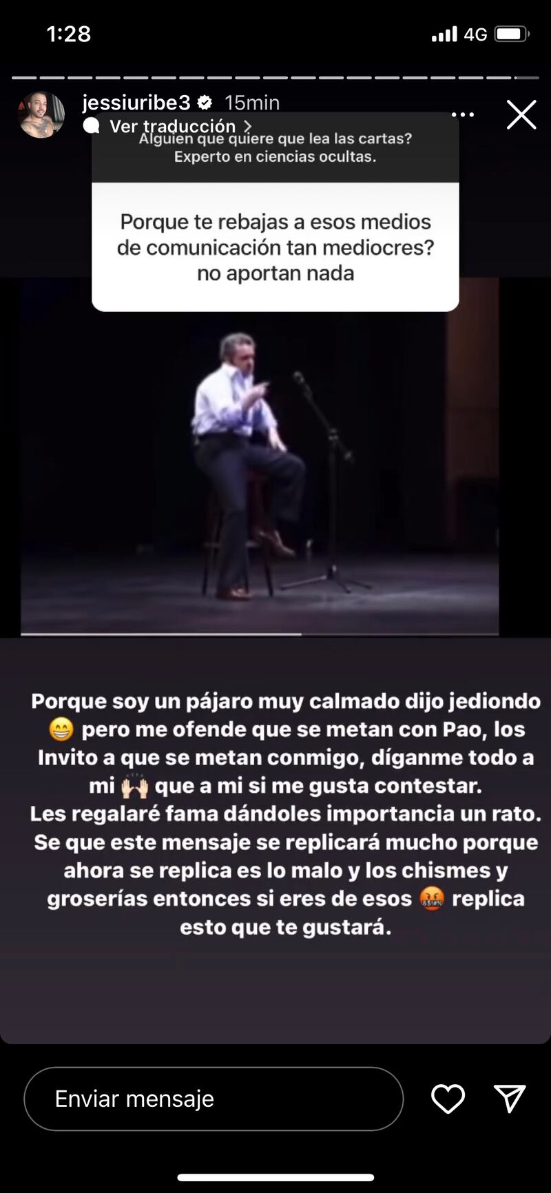 Jessi Uribe se fue en contra de Lo sé todo por sus predicciones