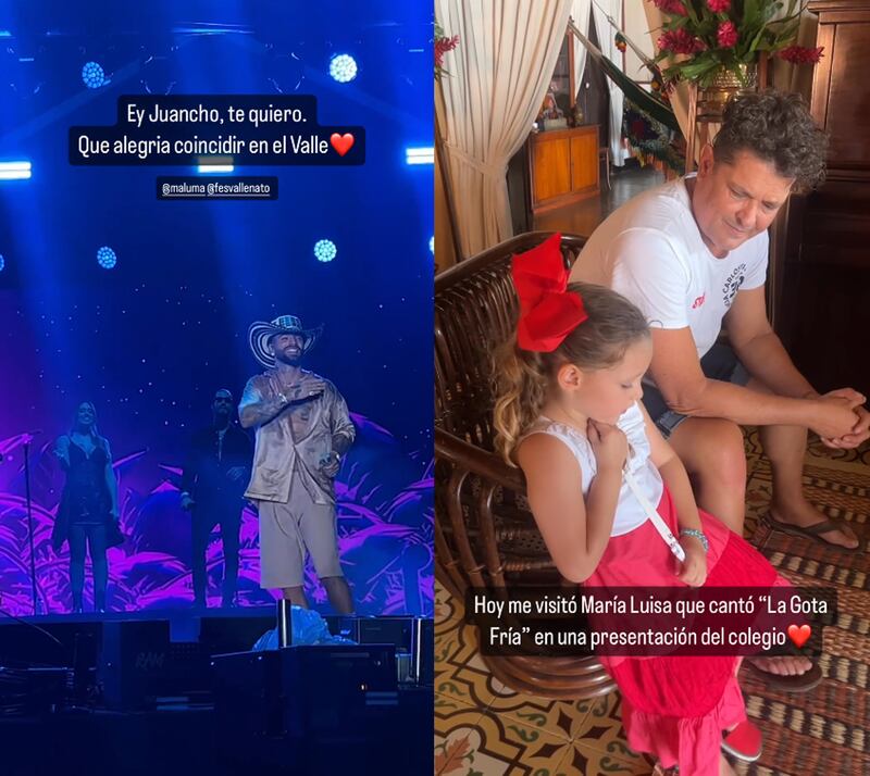 Carlos Vives tuvo un homenaje de parte de Maluma y de una niña