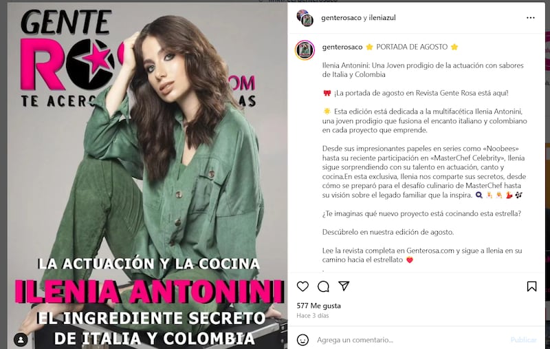 Ilenia Antonini portada en reconocido medio