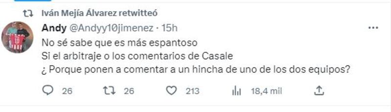 Iván Mejía en Twitter