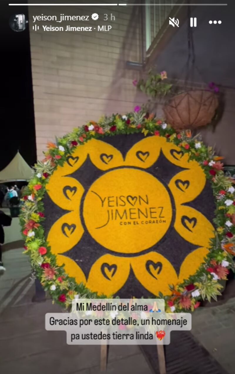 Medellín ganó puntos con Yeison Jiménez con tremendo detalle que le dieron en la Feria de las Flores