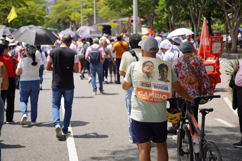 Marcha en favor de Petro en Medellín