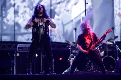 Masacre, de Colombia, durante su presentación en el Festival Rock al Parque 2022 en Bogotá.