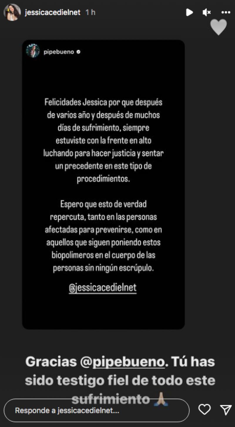 jessica cediel pantallazo tomado de instagram @jessicacedielnet