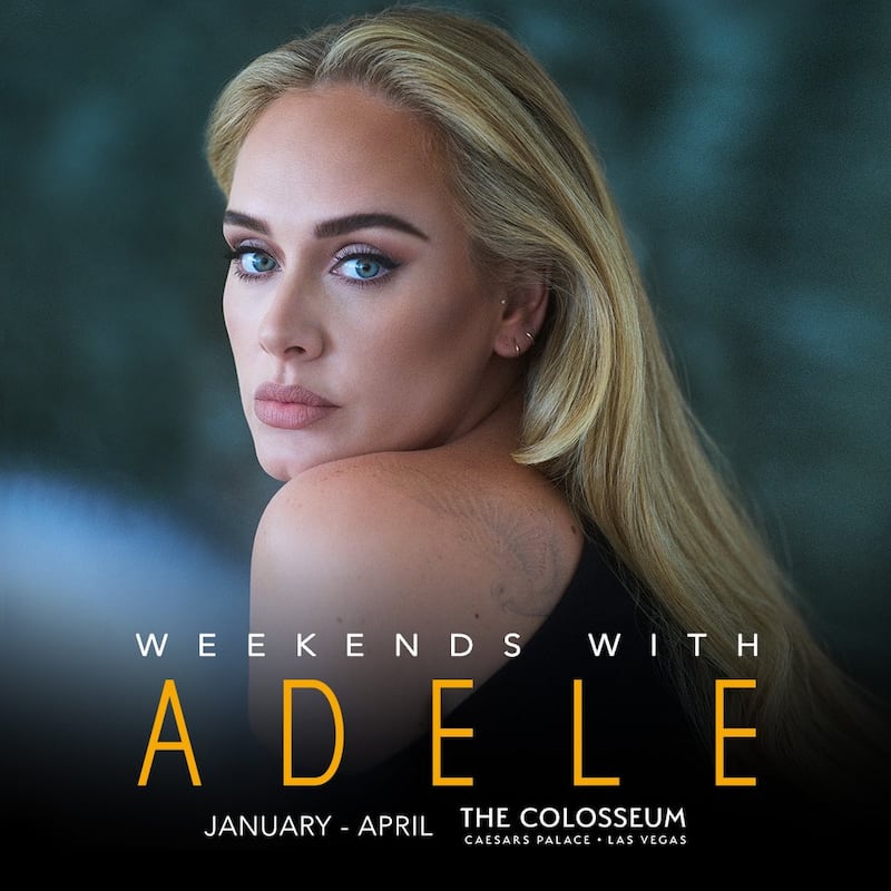 ‘Weekends With Adele’ será en el teatro Colosseum en el mundialmente famoso Caesars Palace en Las Vegas desde enero hasta abril.