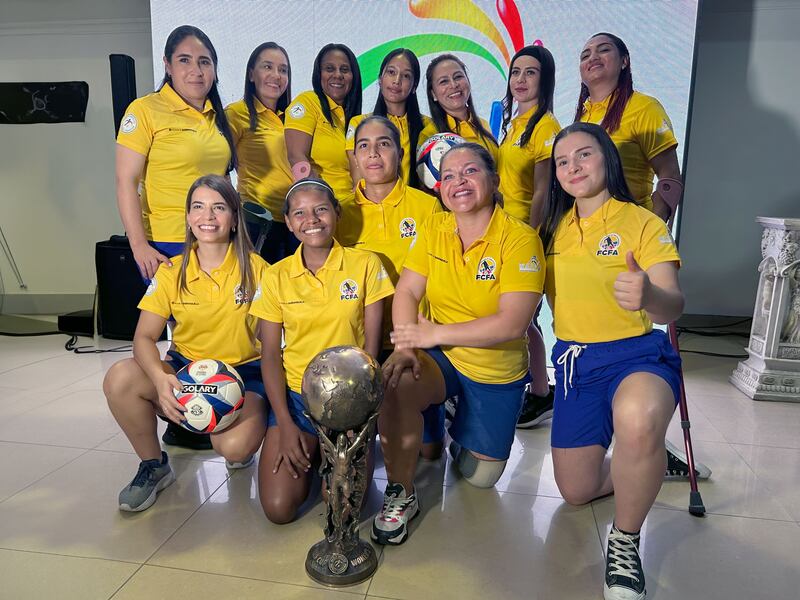 Selección Colombia del primer Mundial Femenino de Fútbol de amputados en Barranquilla