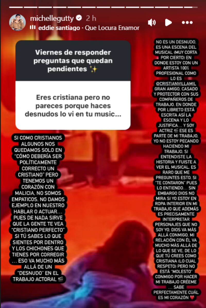 Esposa de Marcelo Cezán respondió a críticas por "desnudo"