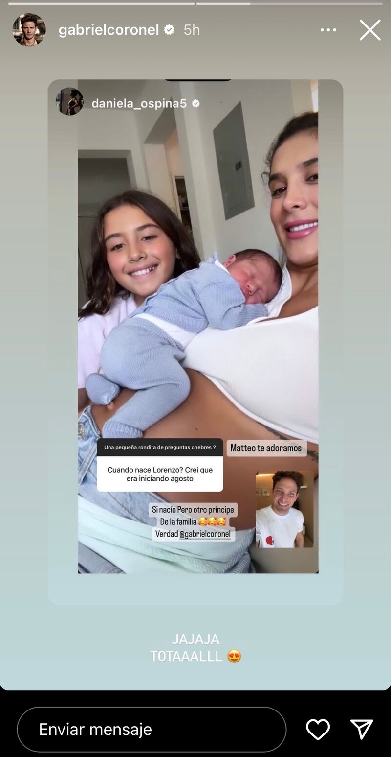 Daniela Ospina aclaró que su hijo no nacerá en agosto, sino en noviembre junto a otro bebé