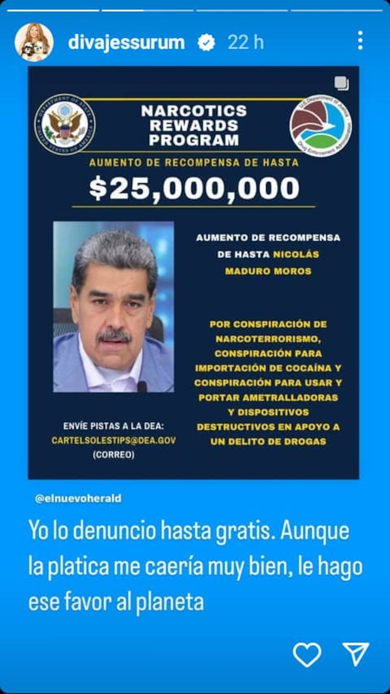 Nicolás Maduro es buscado por las autoridades estadounidenses por narcotráfico.